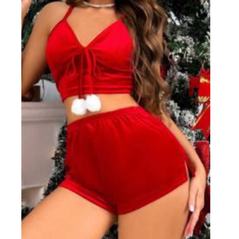 Red Velvet Two-Piece PJ Set